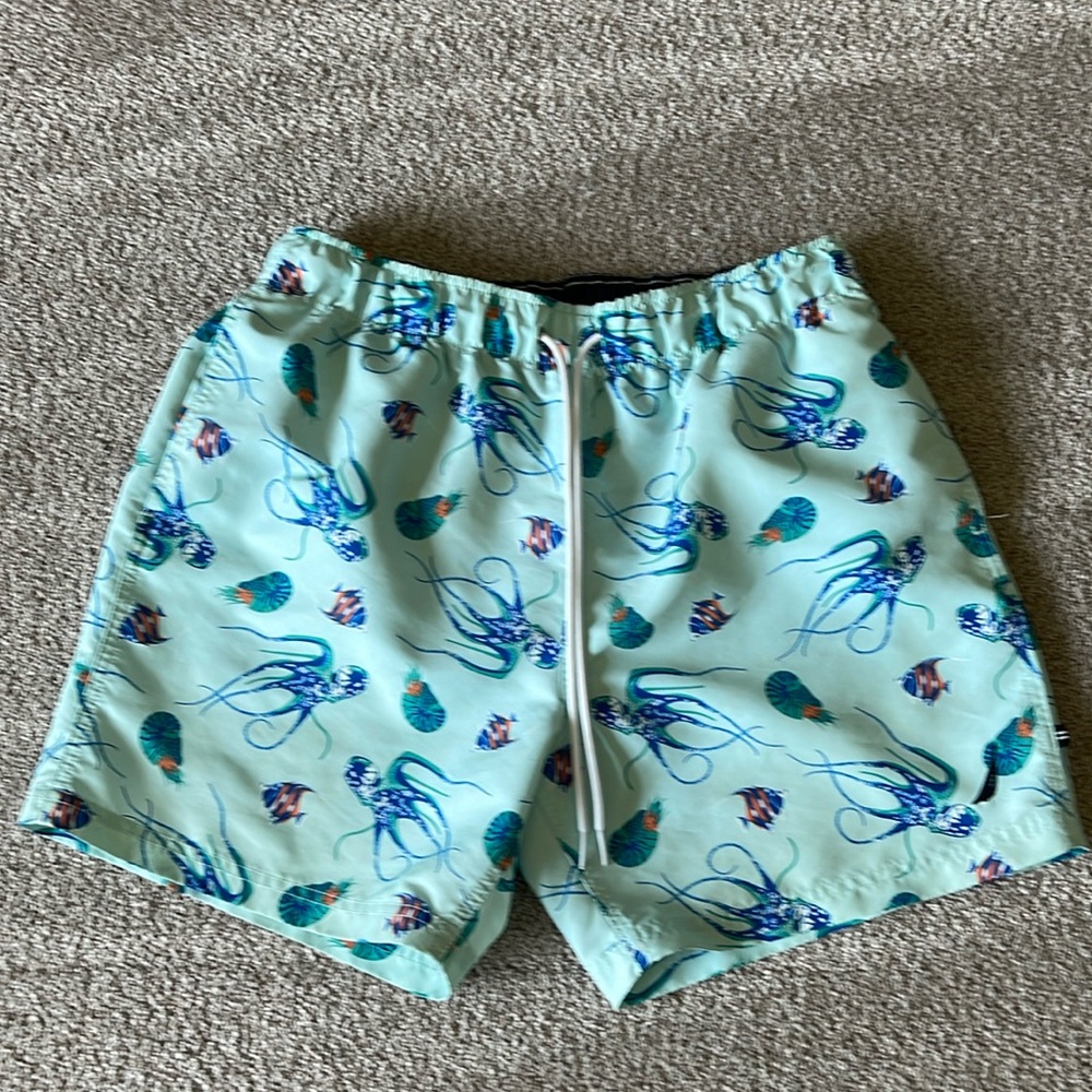 Nautica Men's Aqua Print Classic Fit Swim Shorts, Sz L